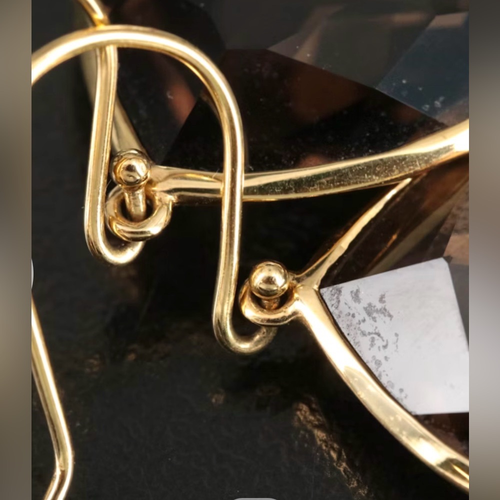 IPPOLITA Rock Candy 18K Gold Smoky Quartz Teardrop Earrings - Picture 5 of 6